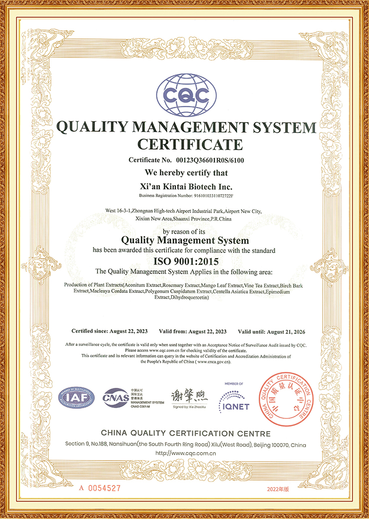 Kintai ISO 90012015 Certificate.jpg